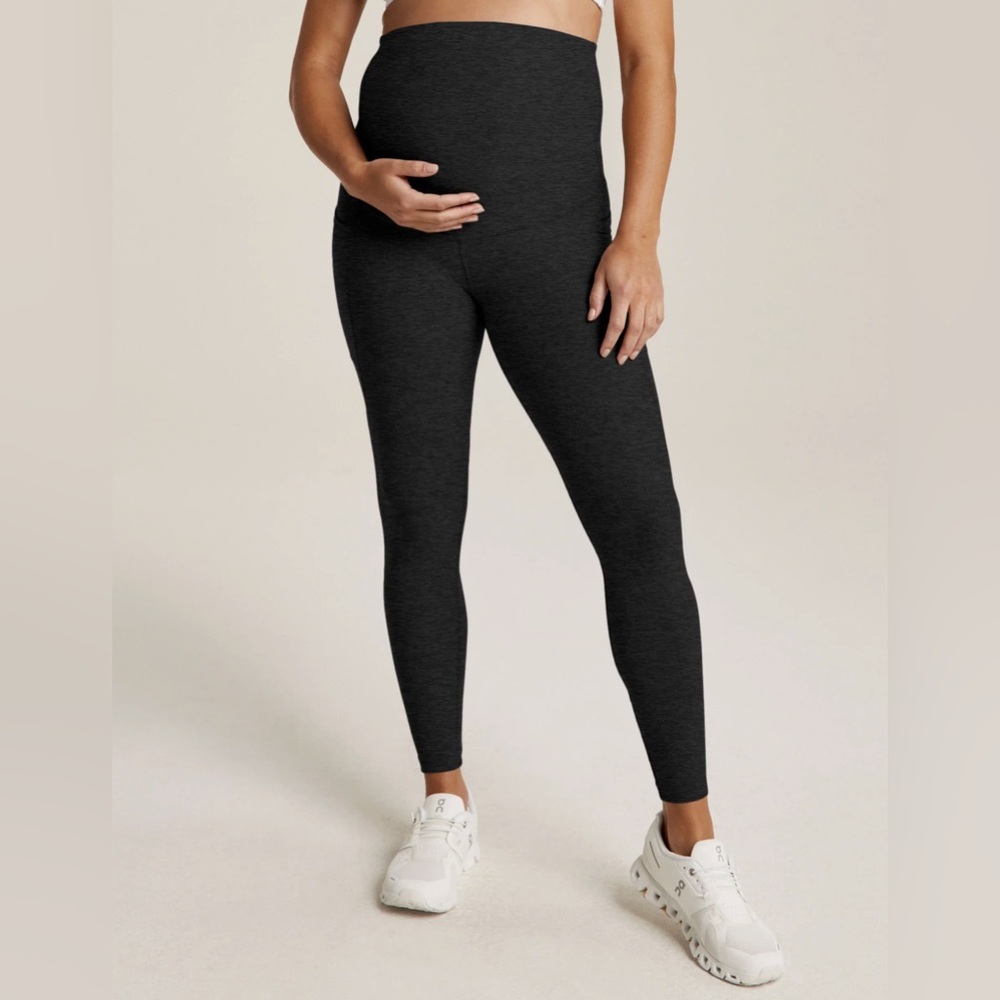 BEYOND YOGA x BEYOND THE BUMP 'Love the Bump Maternity POCKET Midi Leggings' - Picture 3 of 7